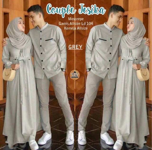 CP JESSIKA COUPLE MOSCREPE COUPLE GAMIS RAMADHAN 2021