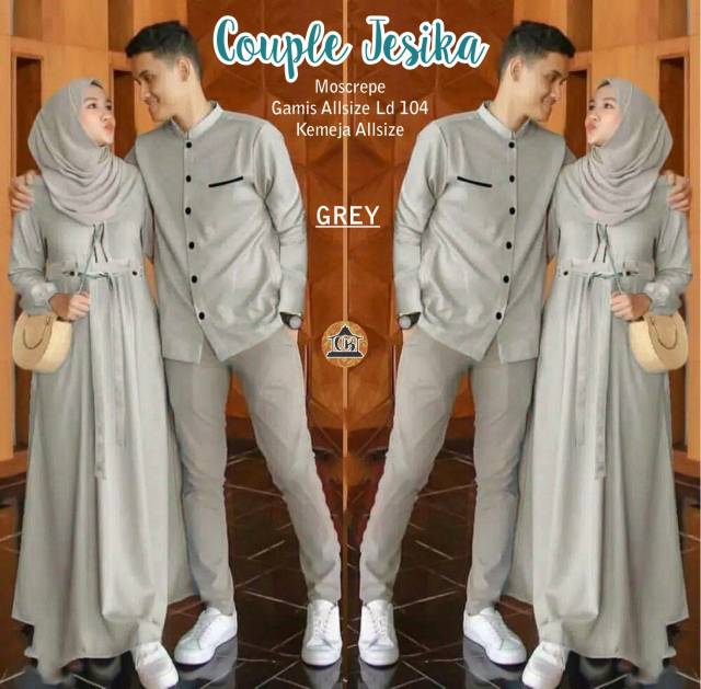 CP JESSIKA COUPLE MOSCREPE COUPLE GAMIS RAMADHAN 2021