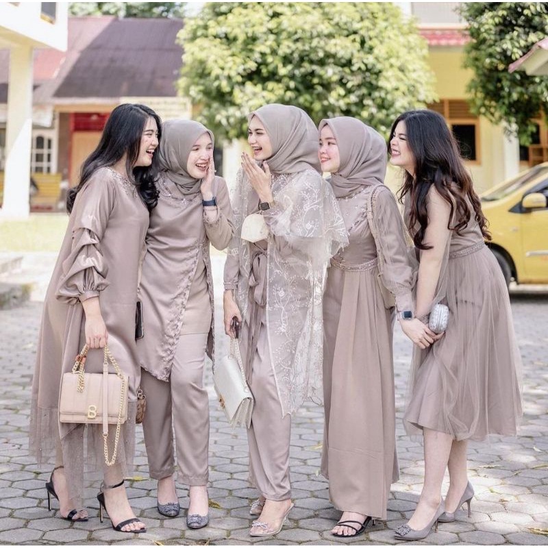 Paket Bridesmaid Seragam Keluarga Satin &amp; Tile PART 3