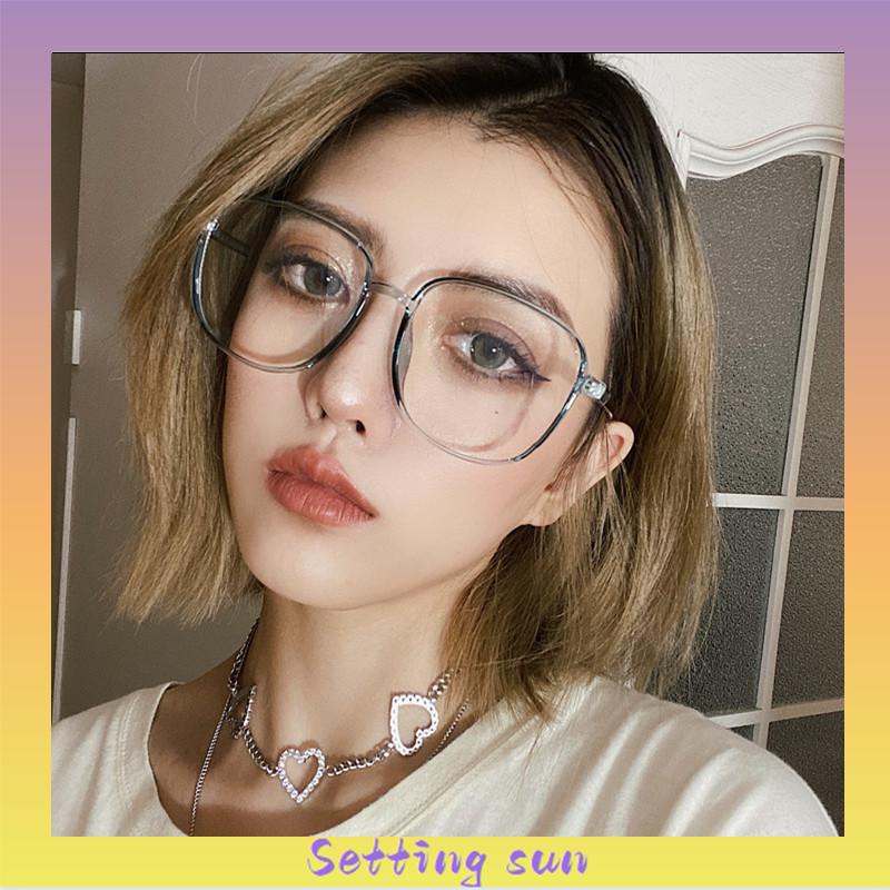 Frame Kacamata Fashion Wanita Anti Radiasi Korean Kaca Mata Radiasi Bulat Eyeglasses TN