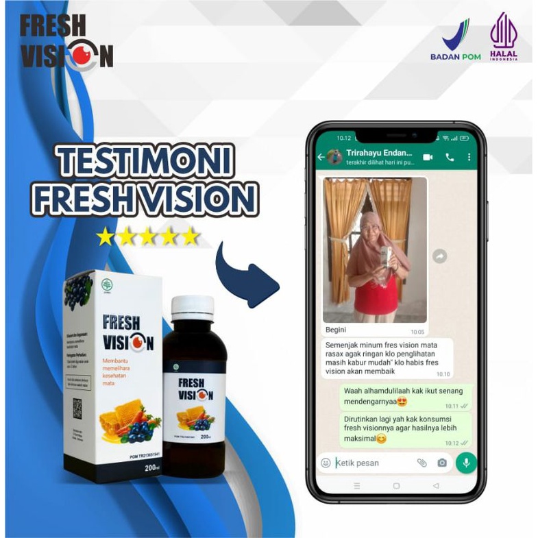 Fresh Vision Untuk Nutrisi Kesehatan Mata Minus, Katarak, Mata Merah