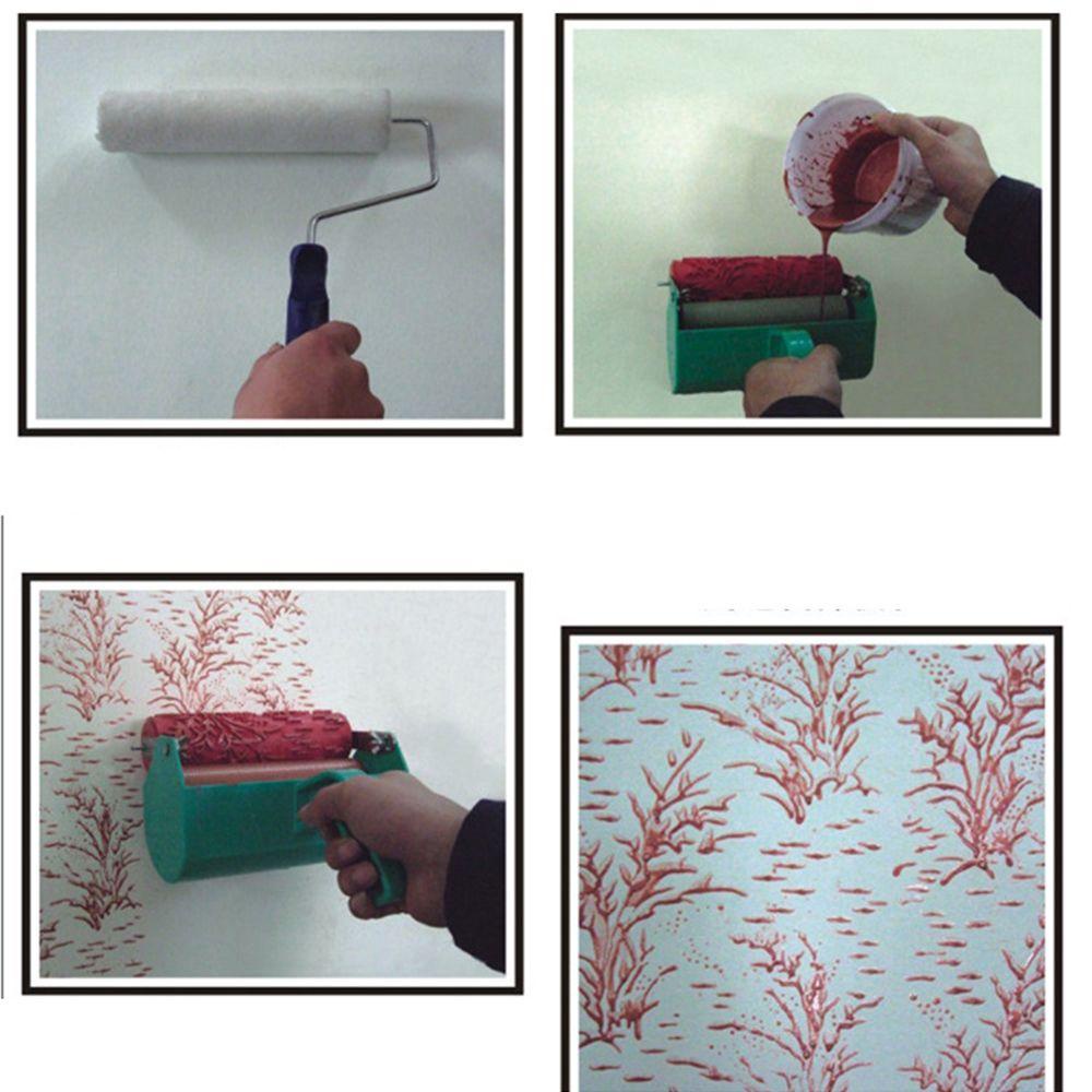 POPULAR Populer Grain Paint Roller Wall Brush Wallpaper Brush Tekstur Cat DIY Seni Alat Pola Imitasi