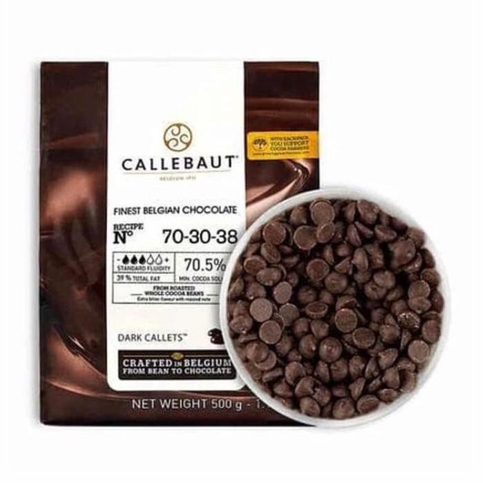 

TERPERCAYA Barey Callebaut 70-30-38 Dark Chocolate Callets Rep 250gram Couverture 70% - Barey Gosend