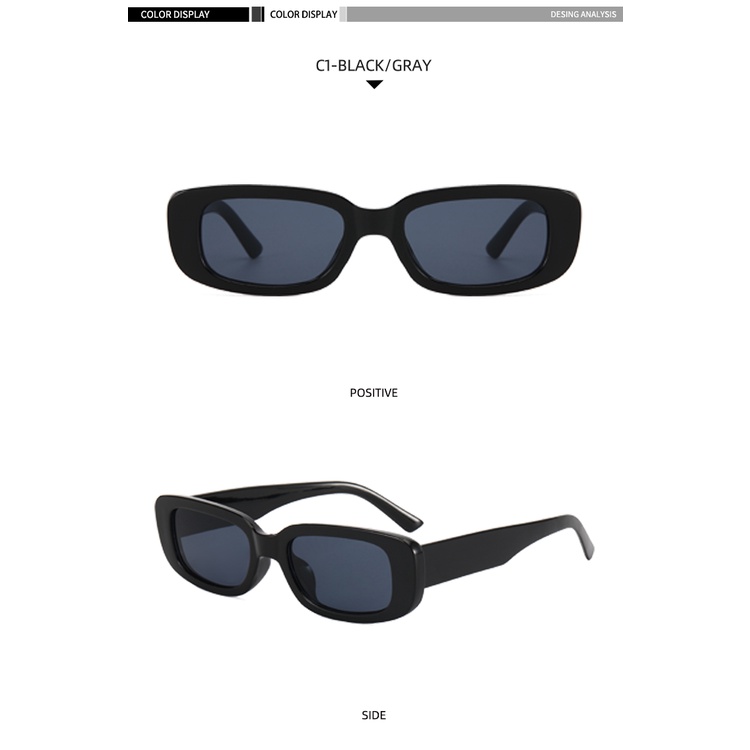 2021 European and American new small frame ins personality frame ink-shaped fashion sunglasses