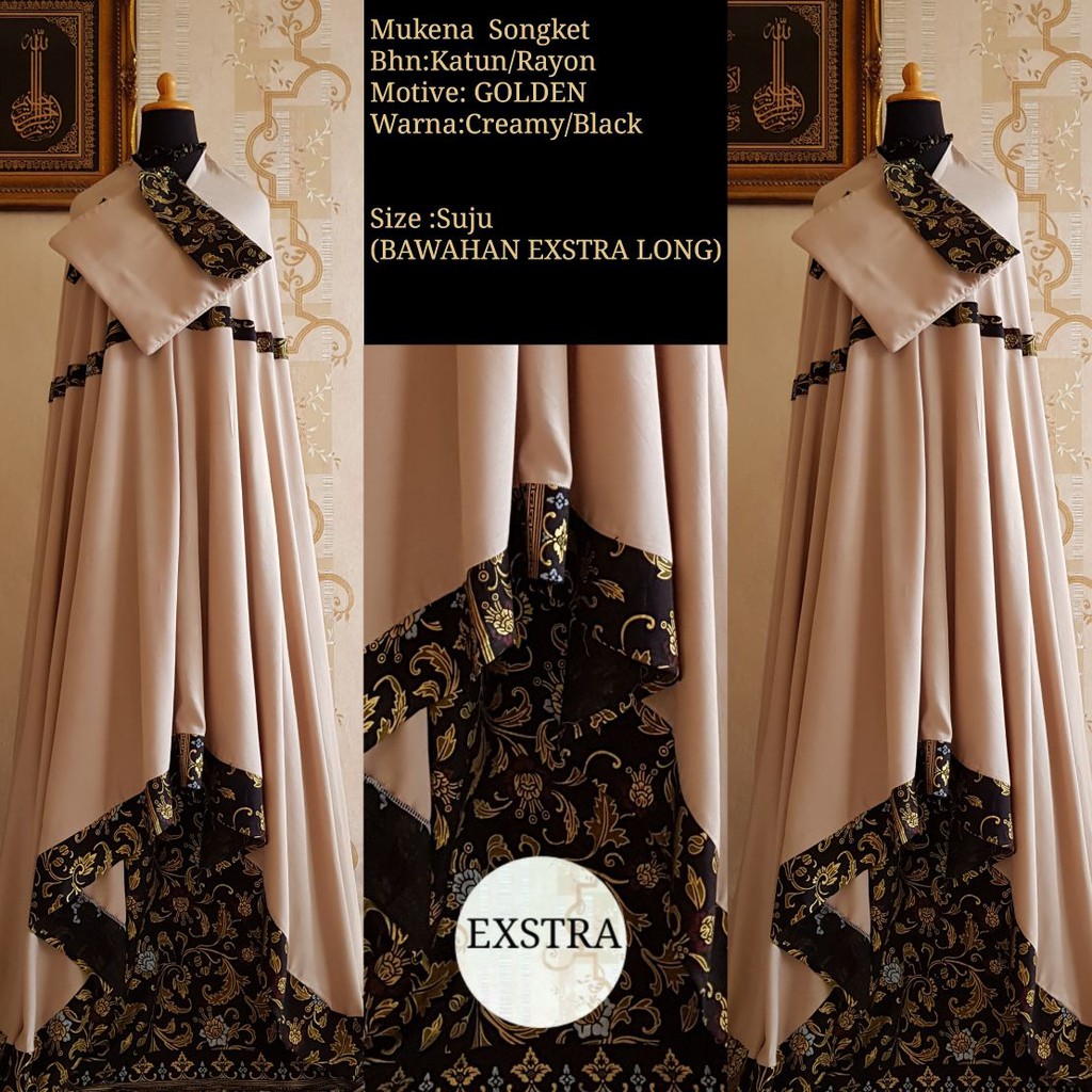 mukena Bali songket Prada Exlusive Yens Golden