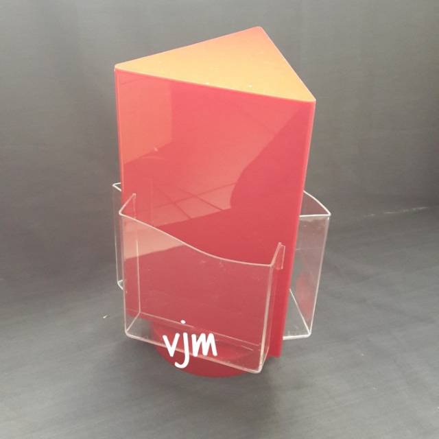 

Brosur holder acrylic f:3 putar 3d, tempat brosur akrilik