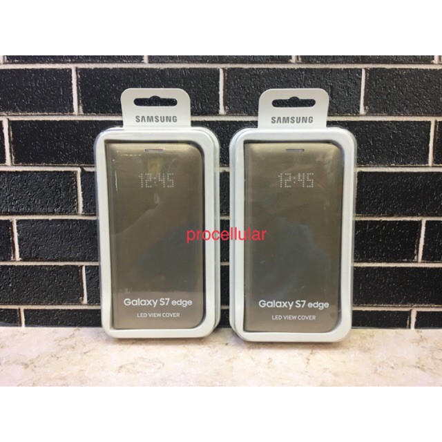 Led View Cover Case Samsung Galaxy S7 Edge Leather Case Kulit Flip Original