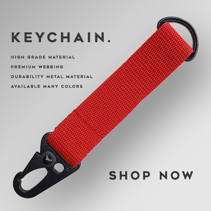 Gantungan Kunci Keychain Webing Nylon Premium Snaphock Quickdraw Carabiner