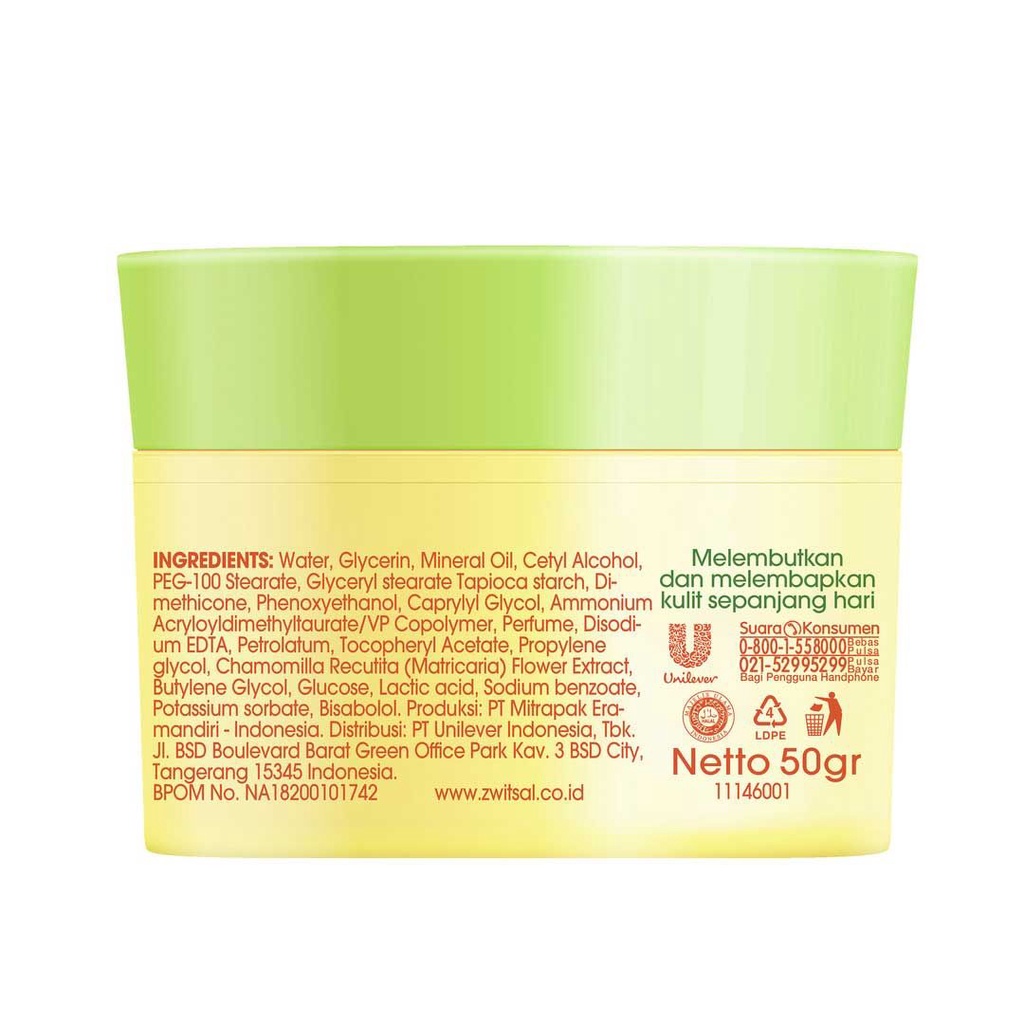 Zwitsal Baby Cream Face &amp; Body Care Cream / Krim Wajah Badan Skincare Perawatan Kulit 50 g