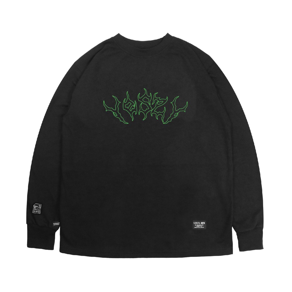 YESZY.MFG Long Sleeve Black Metal F. Green