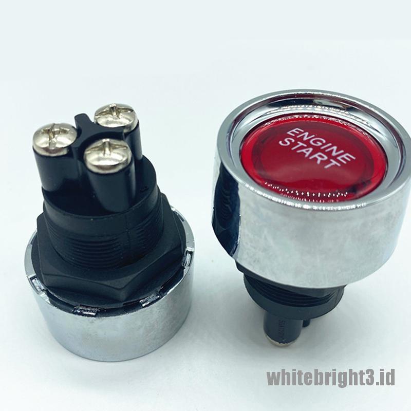 Tombol power switch ignition start 22mm Warna Putih Untuk Modifikasi Mesin Mobil