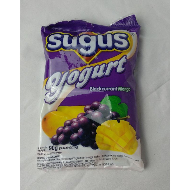 

Sugus Yoghurt Permen Blackcurrant Mango / Strawberry Orange (36 pcs)