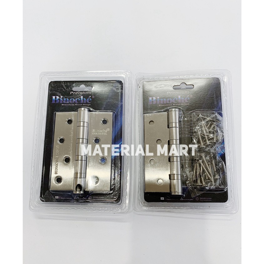 Engsel Pintu Stainless 4 Inch | Engsel Stainless 4” | Engsel Jendela | Material mart