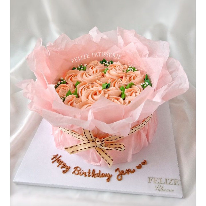 

Korean Birthday cake buket bunga flower bouquet kue ulang tahun