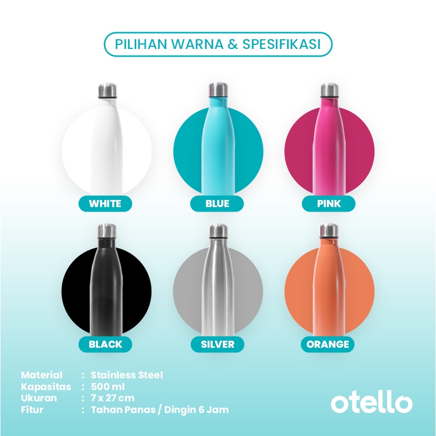 Otello - Custom Tumbler Print UV Cetak Gambar Botol Minum Bowling Tumblr 500 ml Berlin Hadiah