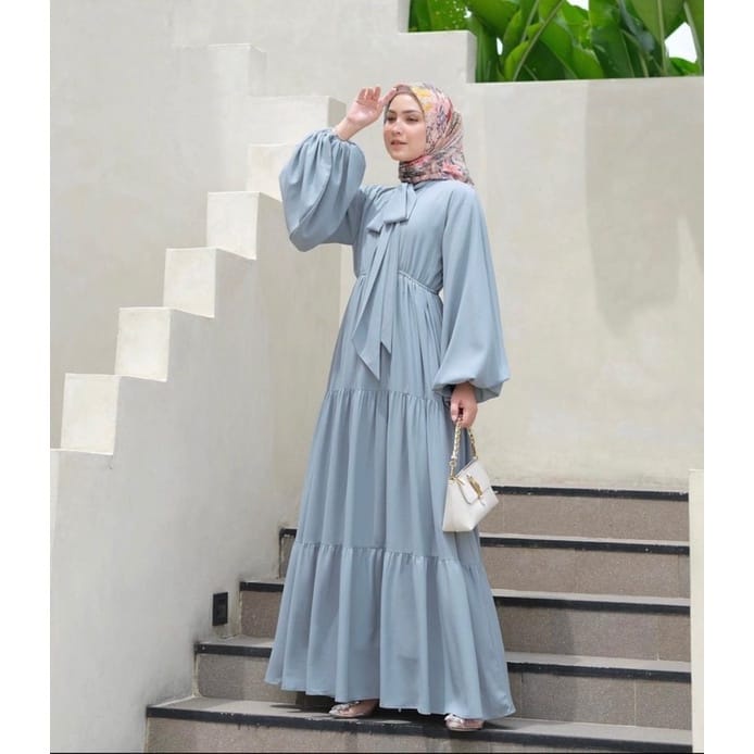 GAMIS BLESIA RUFFLE MAXI MIDI DRESS REMAJA WANITA