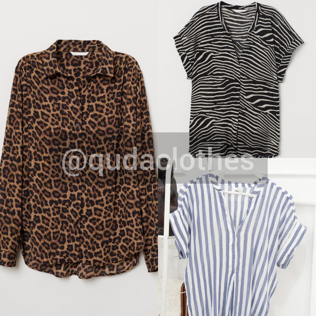 Kemeja HM Brown leopard // Blouse