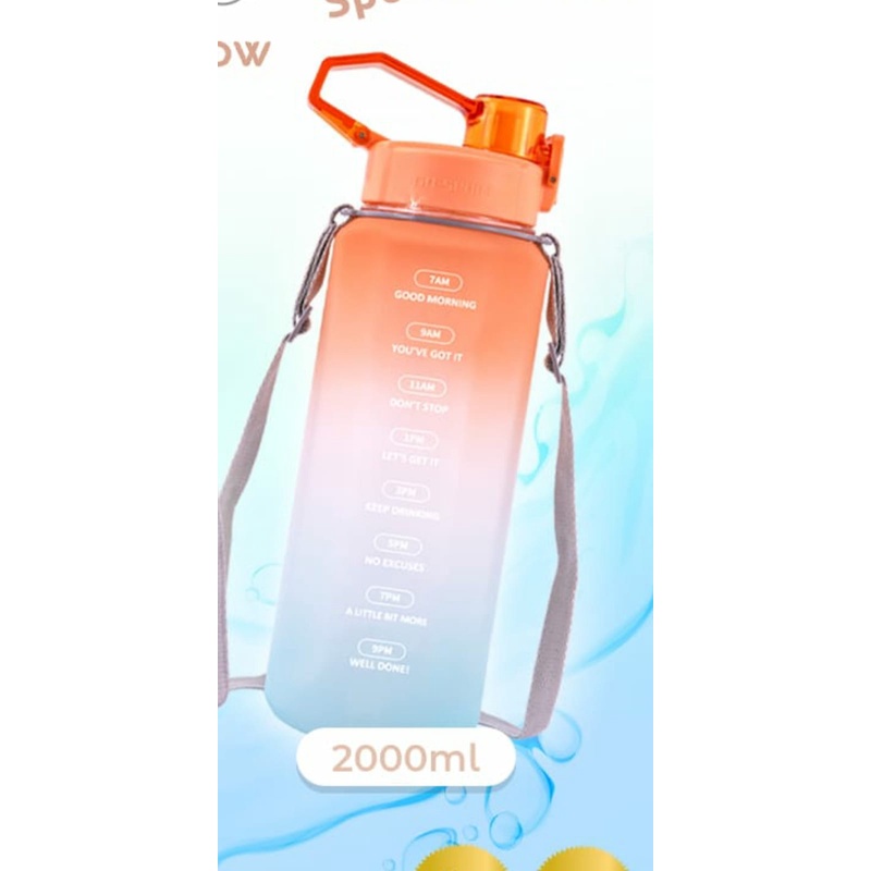 READY BANDUNG CACAT GANTI Sugarbaby Tritan Fit Bottle 2in1 (Rainbow) -2000ml 1050ml Sugarbaby Tritan Fit Bottle 2in1 (Rainbow) - 2000ml Sugarbaby Tritan Fit Bottle 2in1 (Rainbow) - 1050 ml dan 2000ml botol anak botol minum anak termos bayi