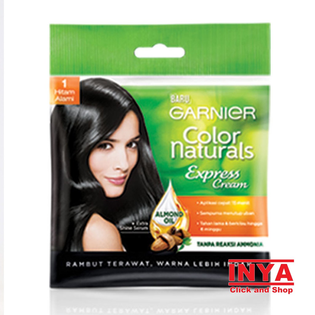 GARNIER COLOR NATURAL EXPRESS CREAM 1 HITAM ALAMI 20mlx20gr SACHET