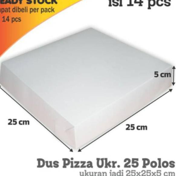 

Sale #4 Box Pizza / Box Kue Polos uk 25 x 25 x 5 (14 pcs) Seller