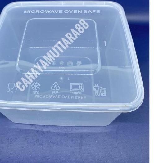 ➤ Thinwall /Kotak Makan Persegi/ Box Mika 1500ml ♝