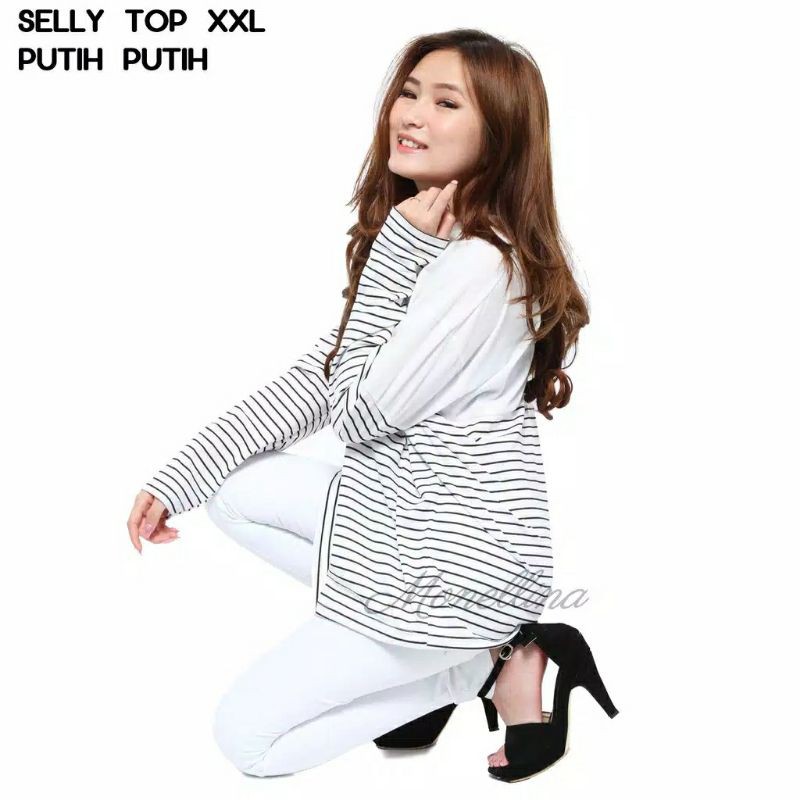 SELLY BAJU KAOS SALUR JUMBO LENGAN PANJANG