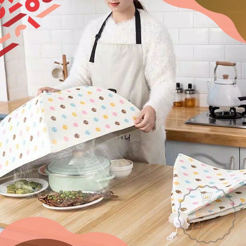 Tudung Saji Lipat Penahan Panas Ukuran Jumbo 50cm x 50cm x 15cm