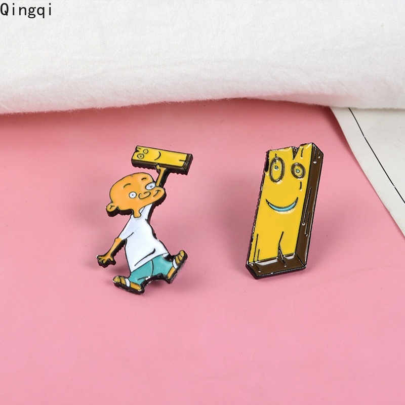 Bros Pin Enamel Desain Kartun Anime Jonny and Plank Untuk Hadiah Teman