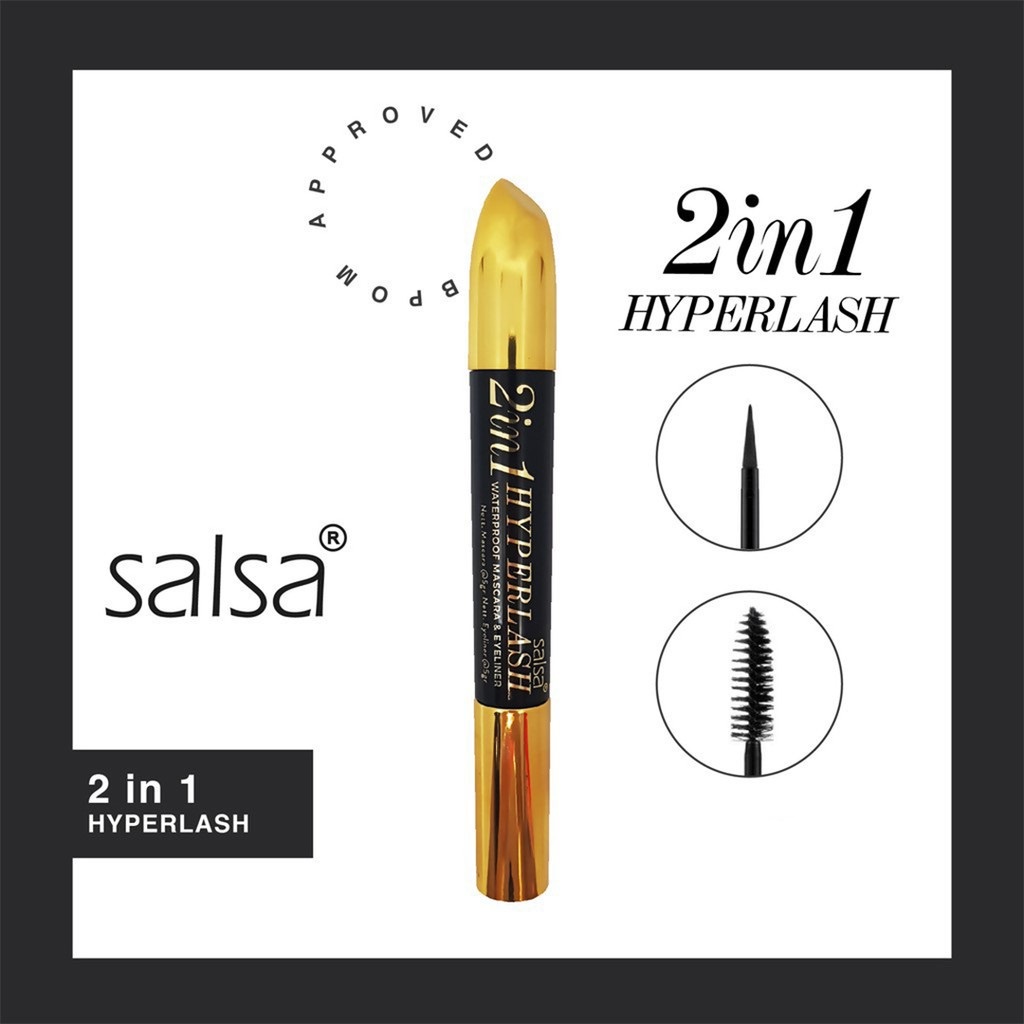 SALSA 2in 1 Hyperlash Eye Liner + Mascara 5gr | Master Eyeliner 5 mL 2 in 1 2in1 (KIM)