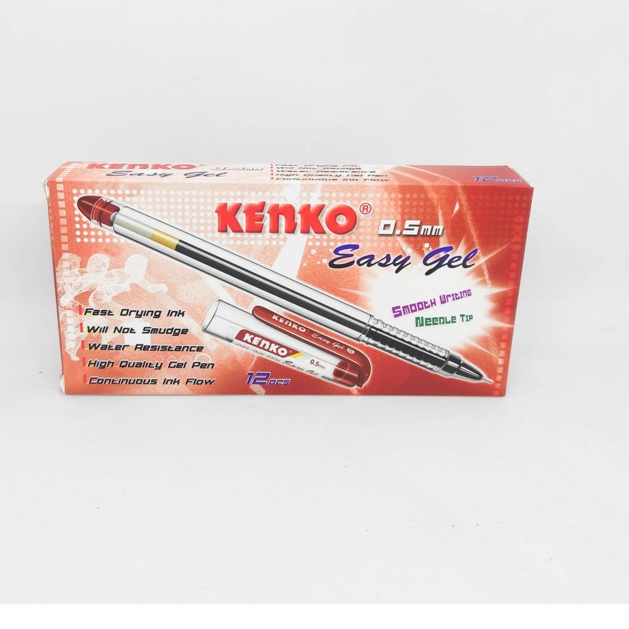 

Kekinian Pulpen Kenko Easy Gel 05 Hitam / Biru - 1 Lusin ,.