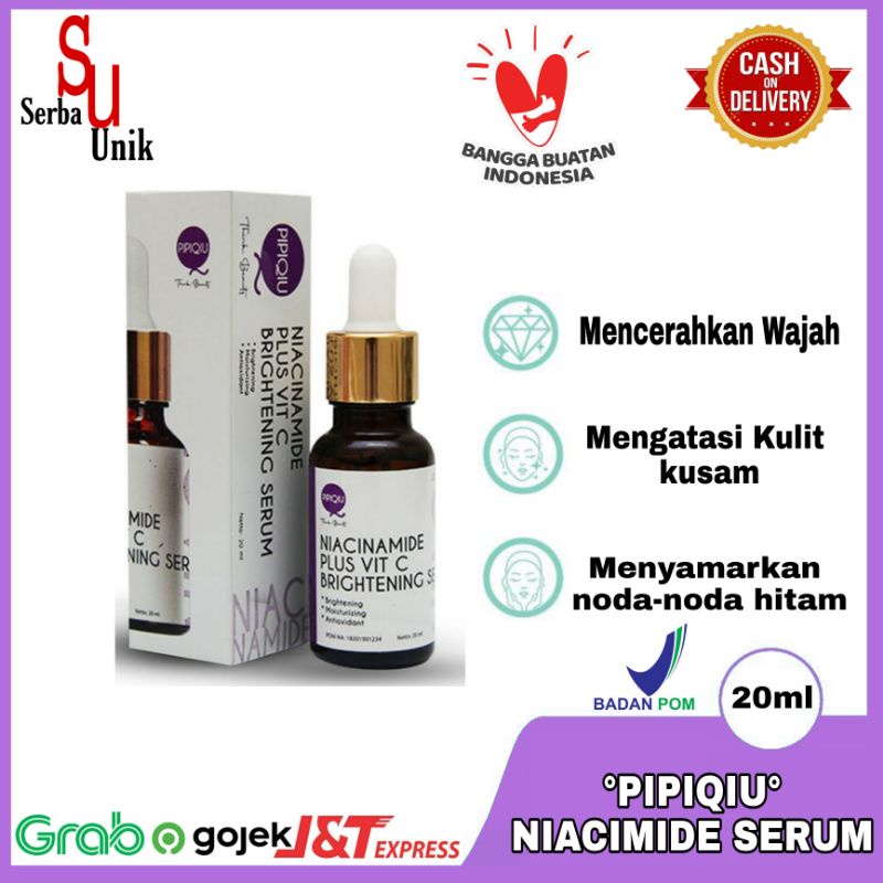 Serum Pencerah Wajah Vit C/ Niacimide Plus Vit C Brightening Serum Pipiqiu BPOM