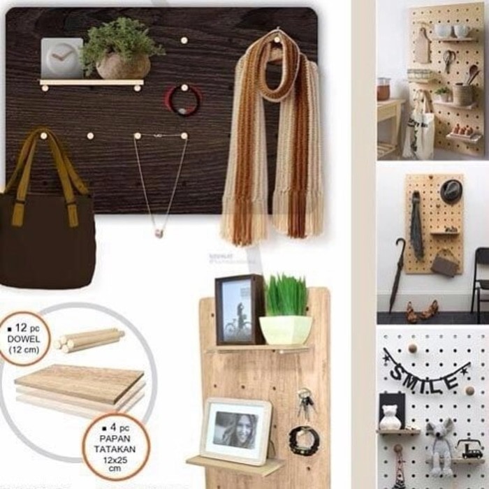 PEG BOARD/LEMARI GANTUNG/HIASAN DINDING/DEKORASI DINDING