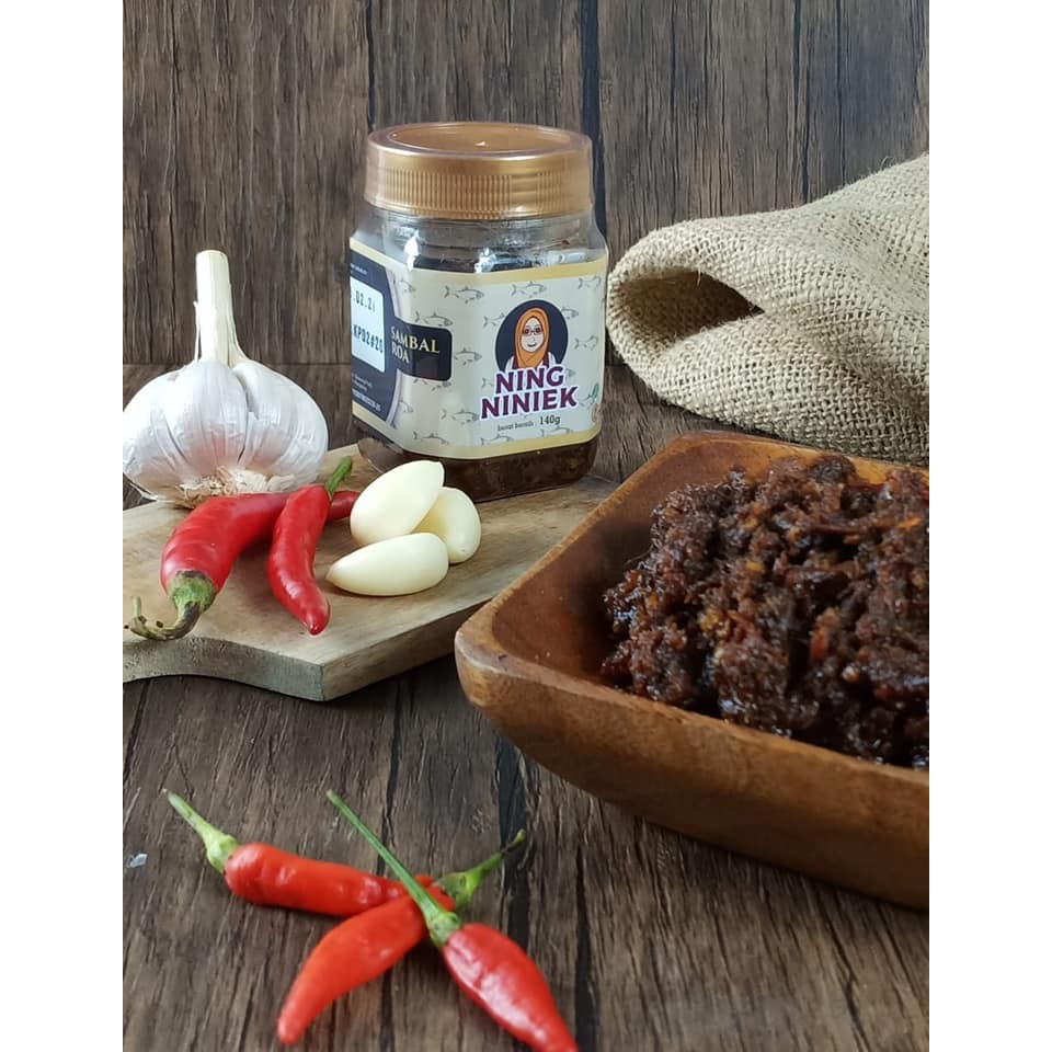 

SAMBAL IKAN ROA - SAMBAL ROA ASAP PEDAS - NING NINIEK - PELENGKAP MAKANAN PRAKTIS - KEMASAN 140 GRAM