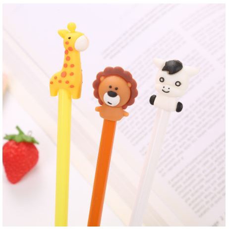 

(1pcs) Bolpen / Pulpen / Pena Gel Lucu Karakter Animal (Pinguin | Sapi | Jerapah | Singa | Kelinci)