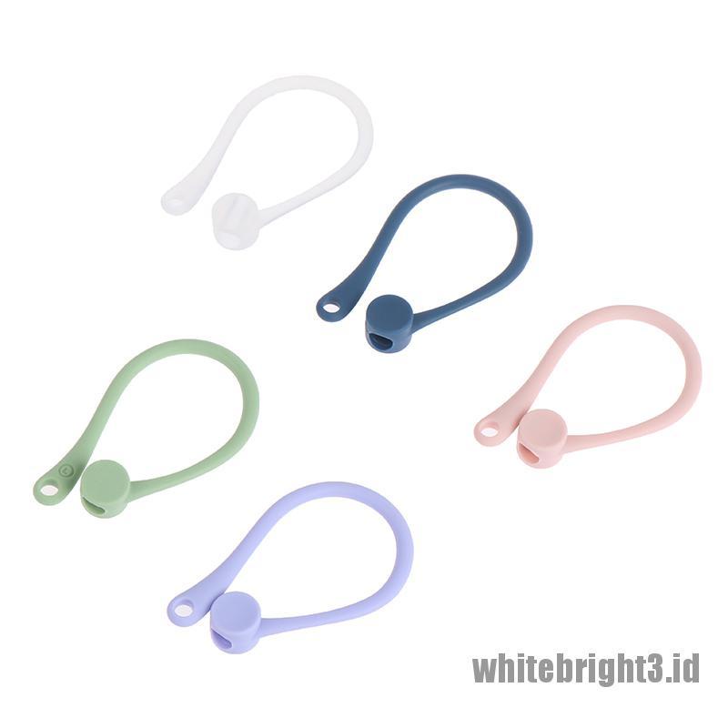 &lt; White3 &gt; 1 Pasang Strap Holder Earphone Wireless Bluetooth Anti Hilang Untuk Airpods