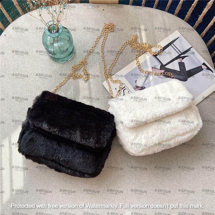 Asfour Limitless - Tas Bulu Selempang Bahu Bbao Bahan Plush Fluffy Fur Sling Bag Mini Wanita Tas Pesta Cewek Tas Kondangan Perempuan Lucu Batam