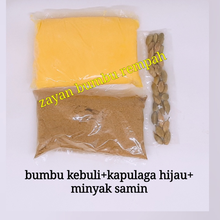 

bumbu kebuli-kapulaga hijau-minyak samin