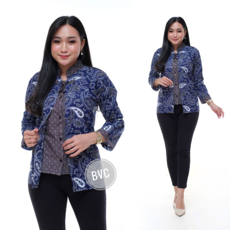 Maura Couple - Sania Ruffle Batik Couple Ori Ndoro Jowi DNT Garansi Termurah Shopee-Bolero koi