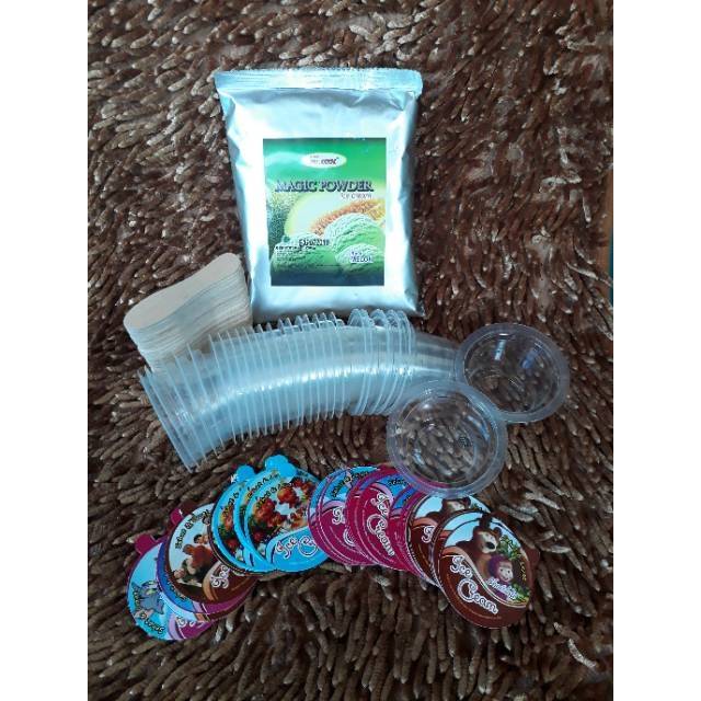 PAKET  ICE CREAM /BUBUK ES KRIM  MR.COOL 250GR  CUP PLASTIK