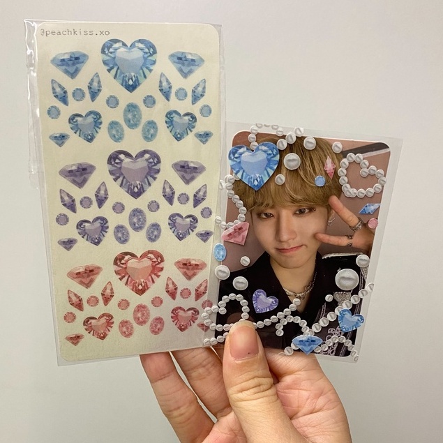 Stiker Dekorasi Deco Photocard / Journal / Polcos Diamond by @peachkiss.xo