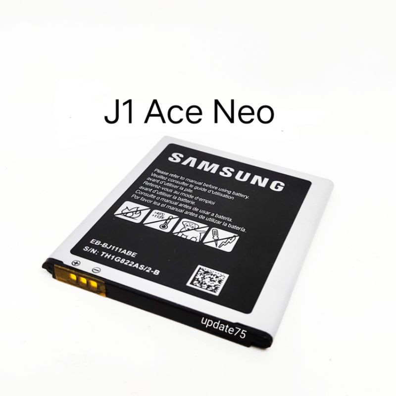 Baterai Samsung J1 Ace NEO kode baterai EB-BJ111ABE  Lebar 5,2 cm X Tinggi 6,3 cm