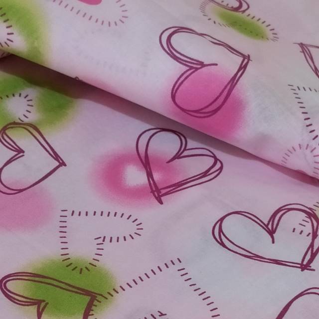 Kain Meteran Motif Love's Dasty Pink.