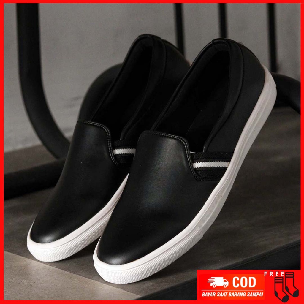 MOLK Sepatu Slip On Casual Pria Asli Original Sepatu Slop Pria Keren Trendy Kekinian Main Gaya Laki