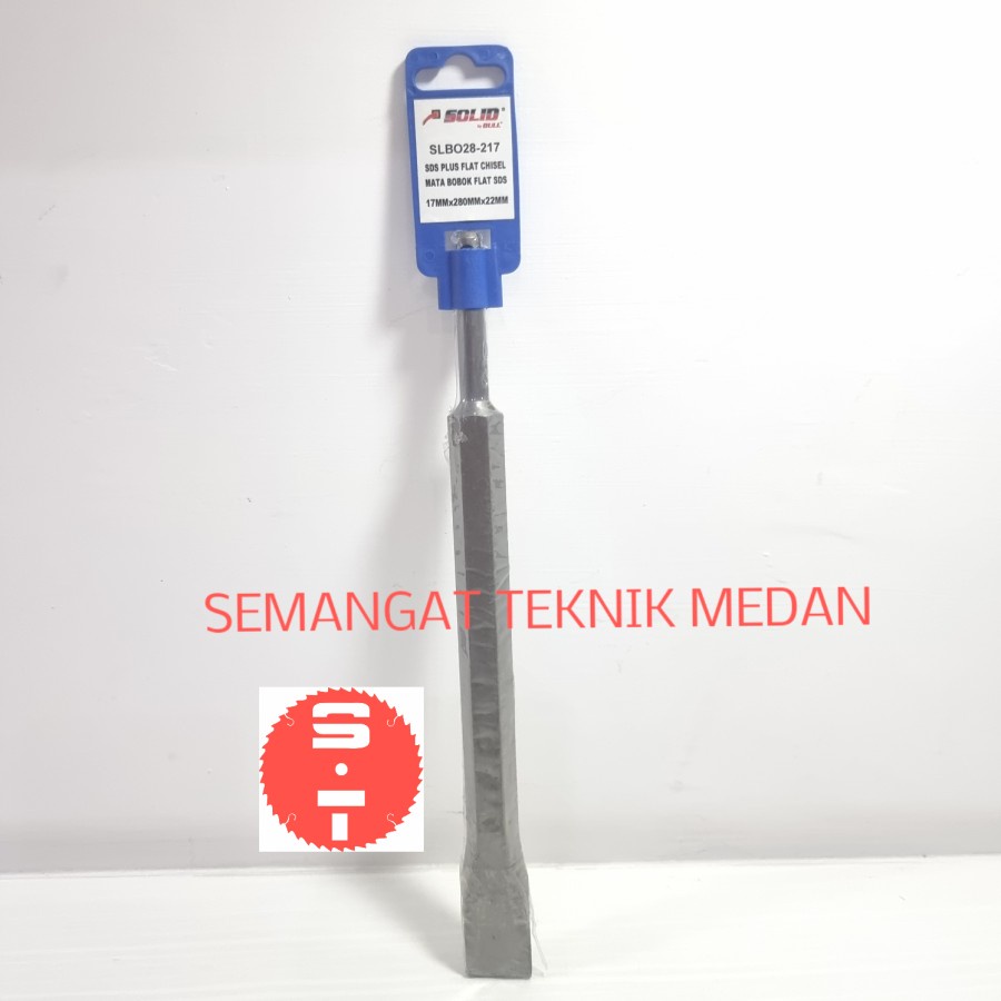 MATA BOR BETEL PAHAT SDS PLUS CHISEL BOR BOBOK FLAT GEPENG 22mm SOLID