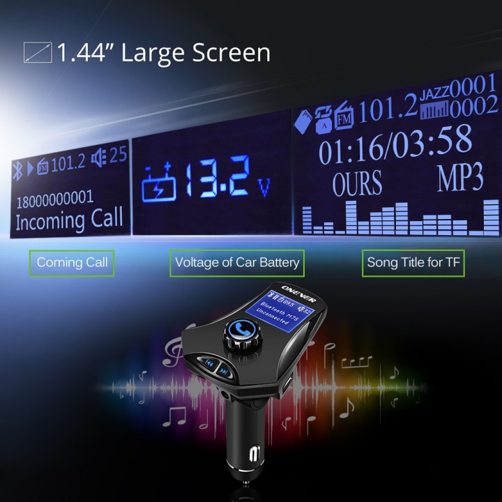 M7S Bluetooth Car Charger MP3 Player BluetoothKit FM Transmitter TF Card U-Disk Port