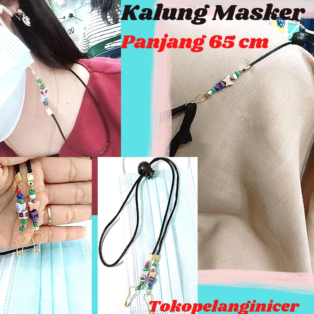 Gantungan Tali Konektor Masker Hijab KALUNG MASKER CUSTOM Kalung Masker Korea  Strap Kalung Masker