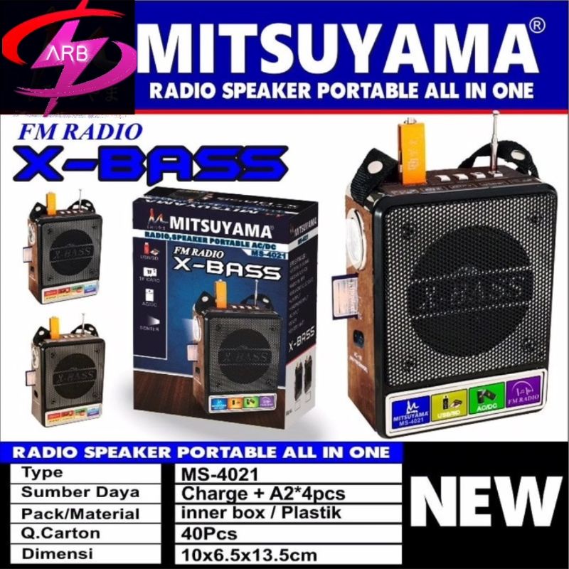 Speaker Portable MITSUYAMA MS-4021 AC/DC ALL IN ONE