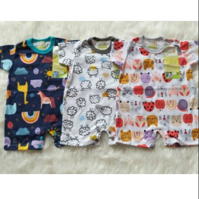 3 Pcs Jumper (Romper) Pendek Velvet Little Sunshine - New Born