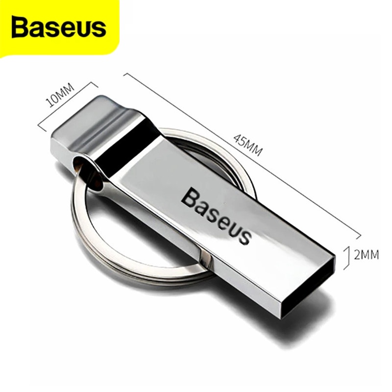 Baseus Flashdisk USB 2TB Bahan Metal Dengan Gantungan Kunci