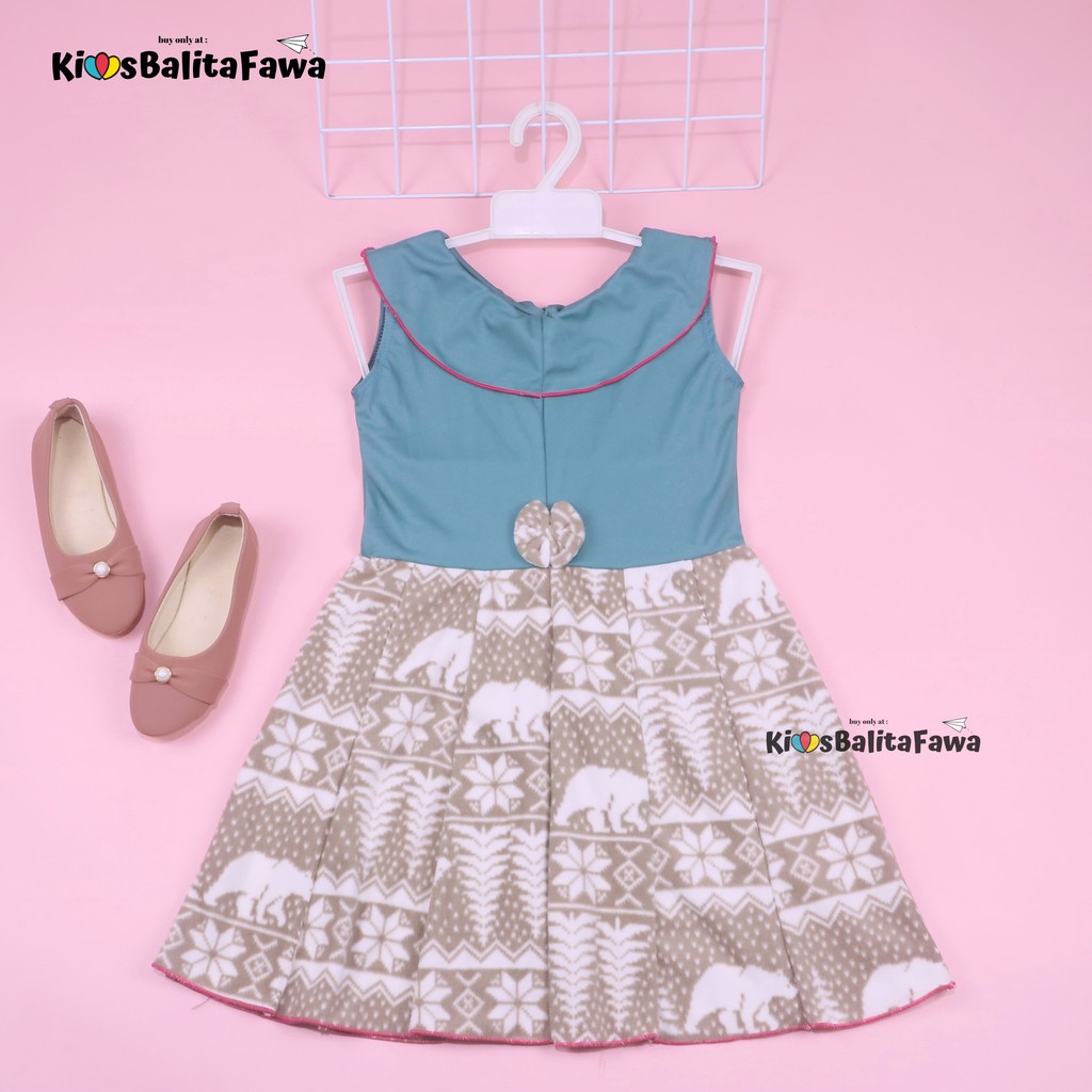 (BLUDRU FLANEL) Dress Cantika size Bayi - 7 Tahun / Baju Anak Perempuan Harian Yukensi Murah Grosir